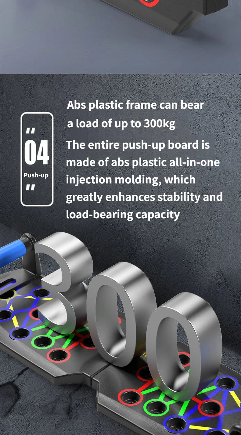 Portable Multifunctional Push-Up Board Set with Handles – Foldable Home Gym Equipment for Chest, Abs, Arms & Back Training