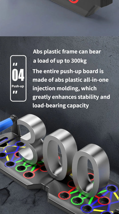 Portable Multifunctional Push-Up Board Set with Handles – Foldable Home Gym Equipment for Chest, Abs, Arms & Back Training
