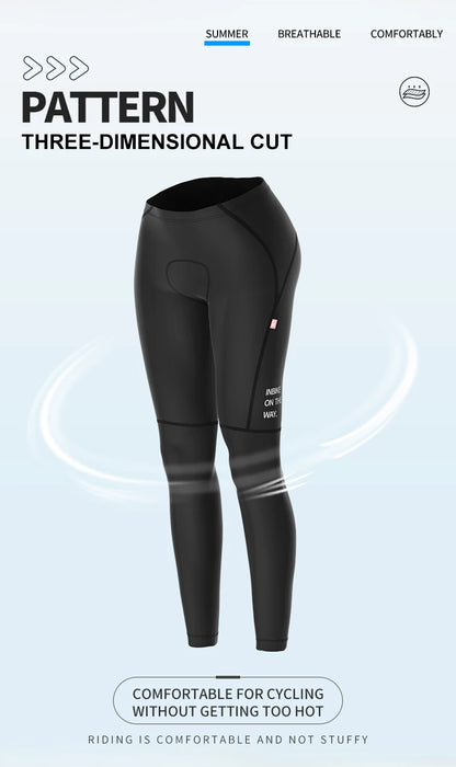 INBIKE 2024 Women’s Cycling Pants – Long Padded Bike Tights with Pockets
