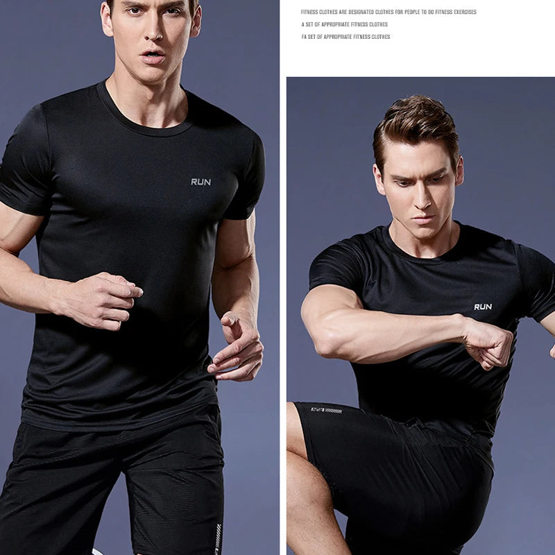 Men’s Summer Quick-Dry Gym T-Shirt – Oversized Fitness & Running Top Brazil Jersey Style