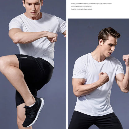 Men’s Summer Quick-Dry Gym T-Shirt – Oversized Fitness & Running Top Brazil Jersey Style