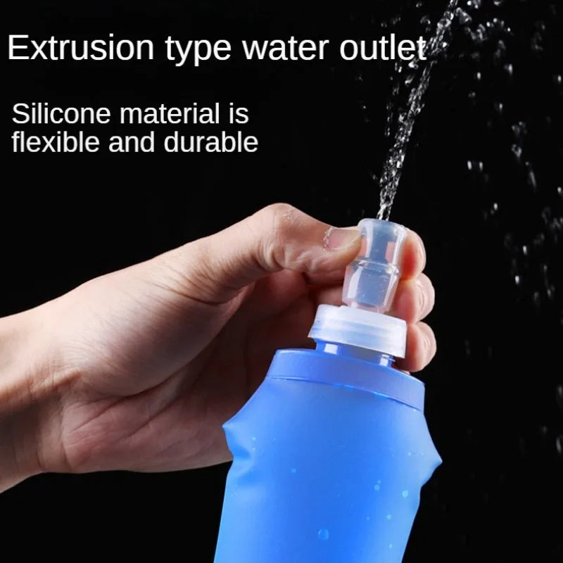 500ml TPU Foldable Soft Water Bottle – Collapsible Sports Flask for Hiking & Running