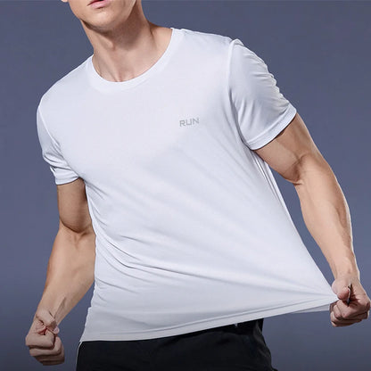 Men’s Summer Quick-Dry Gym T-Shirt – Oversized Fitness & Running Top Brazil Jersey Style