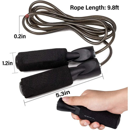 Adjustable Steel Wire Jump Rope – Speed Skipping Fitness Trainer