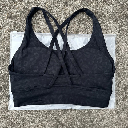 Women’s Solid Color Crossback Sports Bra – High Support, Padded