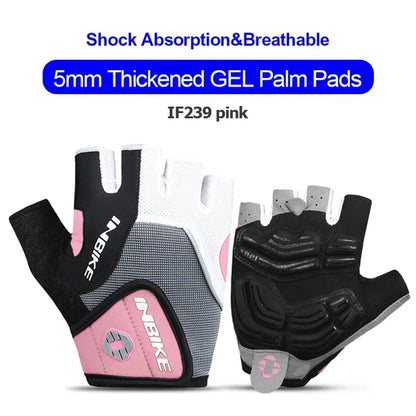 INBIKE Shockproof Gel Half Finger Cycling Gloves – Breathable Summer MTB Gloves