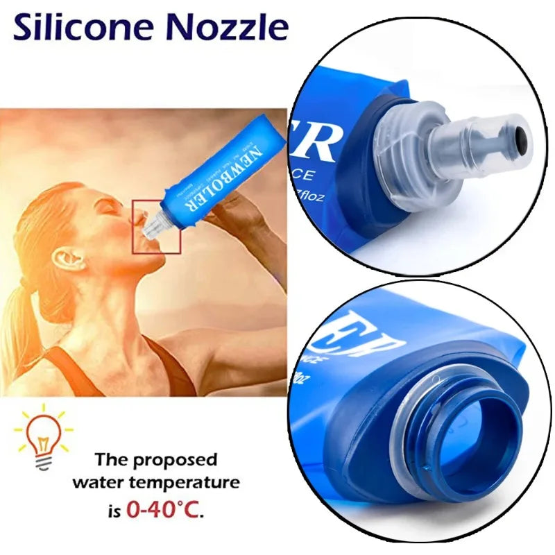 500ml TPU Foldable Soft Water Bottle – Collapsible Sports Flask for Hiking & Running