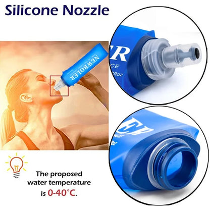 500ml TPU Foldable Soft Water Bottle – Collapsible Sports Flask for Hiking & Running
