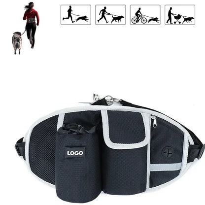 Outdoor Pet Waistpack with Leash – Hands-Free Dog Walking Belt for Running, Training & Hiking | Reflective, Adjustable & Multifunctional