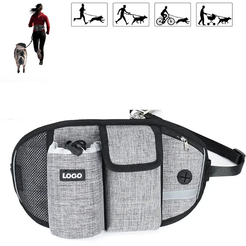 Outdoor Pet Waistpack with Leash – Hands-Free Dog Walking Belt for Running, Training & Hiking | Reflective, Adjustable & Multifunctional