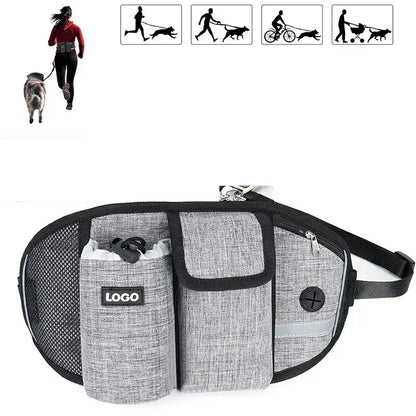 Outdoor Pet Waistpack with Leash – Hands-Free Dog Walking Belt for Running, Training & Hiking | Reflective, Adjustable & Multifunctional