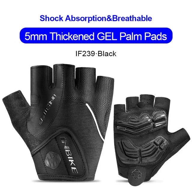 INBIKE Shockproof Gel Half Finger Cycling Gloves – Breathable Summer MTB Gloves