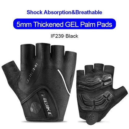 INBIKE Shockproof Gel Half Finger Cycling Gloves – Breathable Summer MTB Gloves