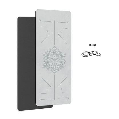 TPE Yoga Mat – Non-Slip Fitness Mat with Alignment Lines for Home Workouts & Beginners
