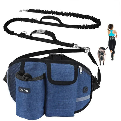 Outdoor Pet Waistpack with Leash – Hands-Free Dog Walking Belt for Running, Training & Hiking | Reflective, Adjustable & Multifunctional