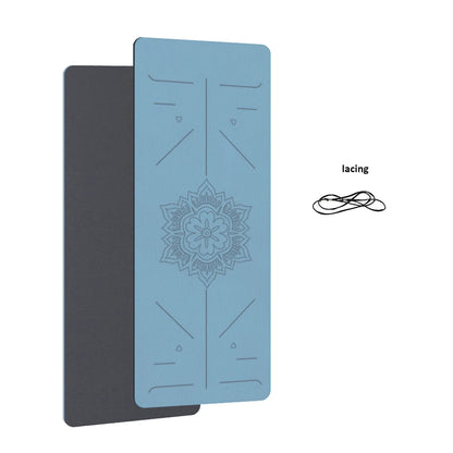 TPE Yoga Mat – Non-Slip Fitness Mat with Alignment Lines for Home Workouts & Beginners