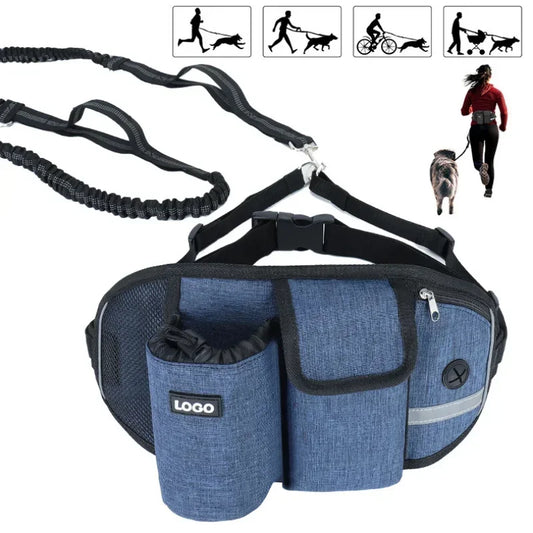 Outdoor Pet Waistpack with Leash – Hands-Free Dog Walking Belt for Running, Training & Hiking | Reflective, Adjustable & Multifunctional