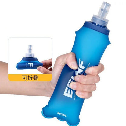 500ml TPU Foldable Soft Water Bottle – Collapsible Sports Flask for Hiking & Running