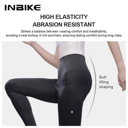 INBIKE 2024 Women’s Cycling Pants – Long Padded Bike Tights with Pockets