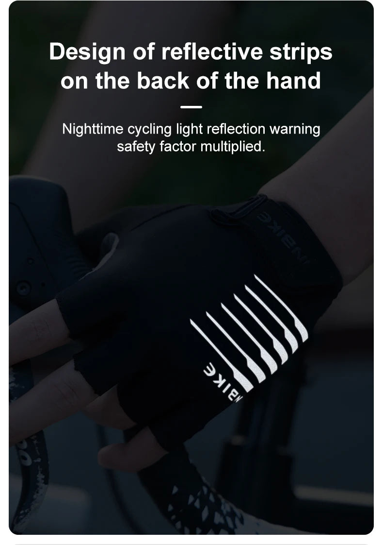 INBIKE Shockproof Gel Half Finger Cycling Gloves – Breathable Summer MTB Gloves