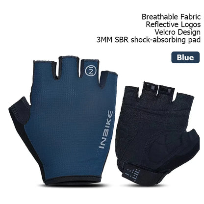 INBIKE Half Finger Cycling Gloves – Breathable, Shock-Absorption MTB Gloves
