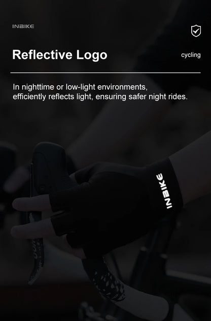 INBIKE Half Finger Cycling Gloves – Breathable, Shock-Absorption MTB Gloves