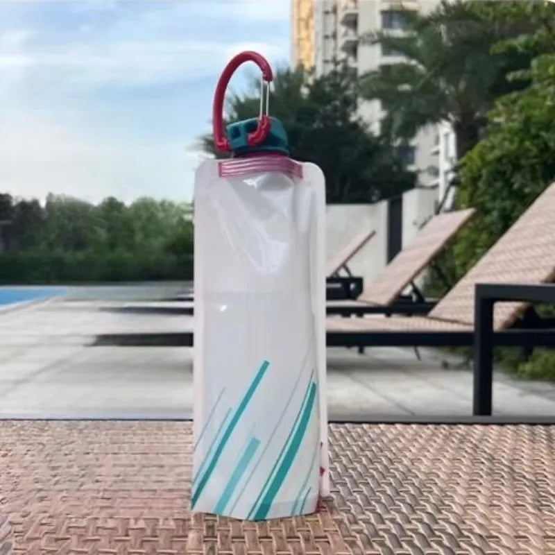 500ml TPU Foldable Soft Water Bottle – Collapsible Sports Flask for Hiking & Running