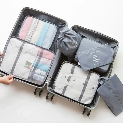 7-Piece Travel Organizer Bag Set – Packing Cubes for Clothes, Shoes & Accessories | Lightweight, Foldable & Multi-Purpose