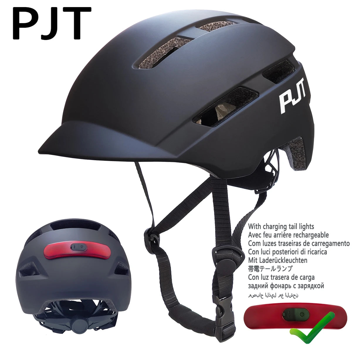PJT USB Rechargeable Cycling Helmet – MTB & Road