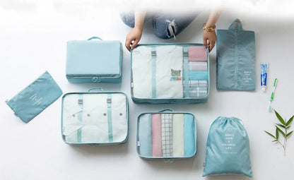 7-Piece Travel Organizer Bag Set – Packing Cubes for Clothes, Shoes & Accessories | Lightweight, Foldable & Multi-Purpose