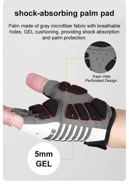 INBIKE Shockproof Gel Half Finger Cycling Gloves – Breathable Summer MTB Gloves