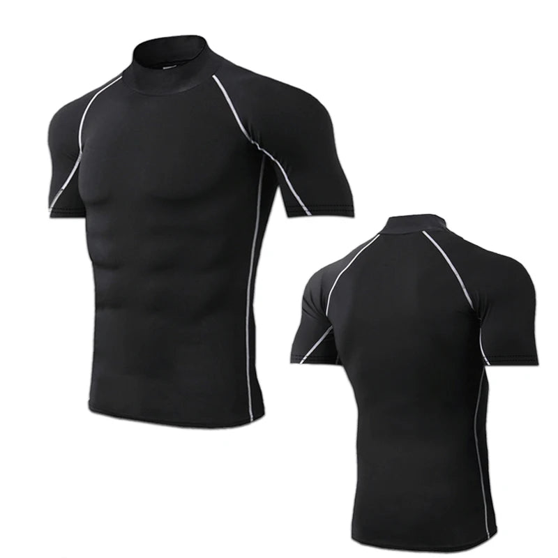 Men’s Compression Workout T-Shirt – Quick-Dry Short Sleeve Gym & Running Top