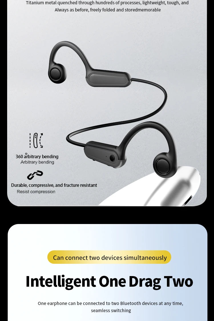 Xiaomi Mijia Bone Conduction Wireless Earphones – Bluetooth 5.3, Waterproof, Sports Headset with Mi