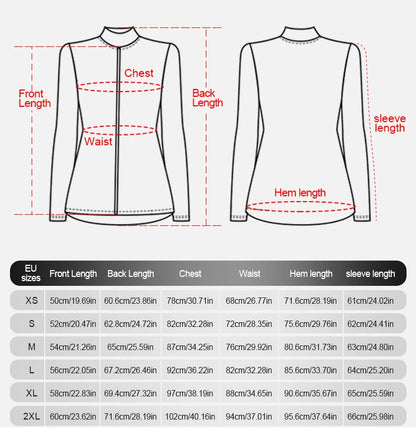 INBIKE Women’s Winter Cycling Jersey – Long Sleeve Fleece, Windproof & Reflective