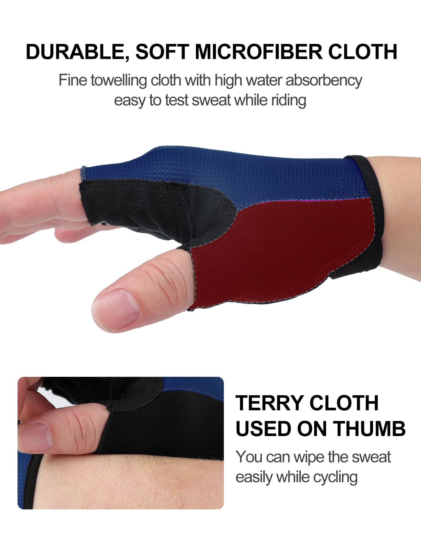 INBIKE Half Finger Cycling Gloves – Breathable, Shock-Absorption MTB Gloves