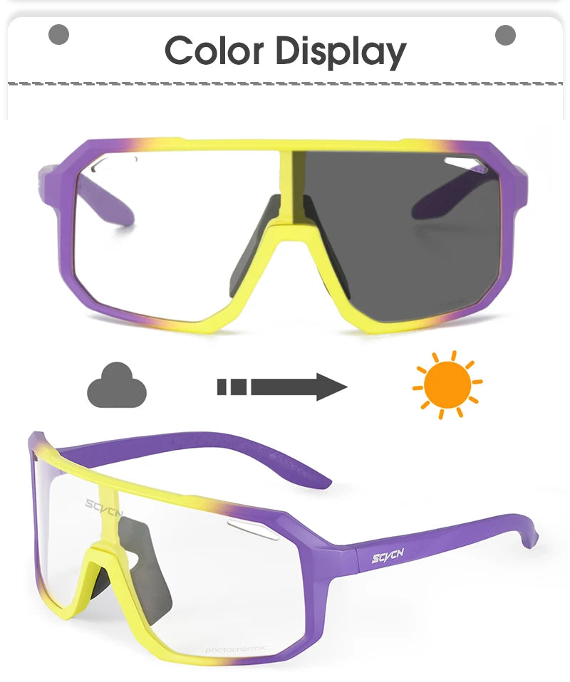 SCVCN HOT MTB Cycling Glasses for Men Women Outdoor Sports Running Drving Sunglasses UV400 Road Running Bike Bicycle Goggles