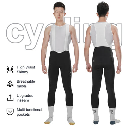 INBIKE Men’s Cycling Bib Tights – Padded MTB Bike Pants with Pocket