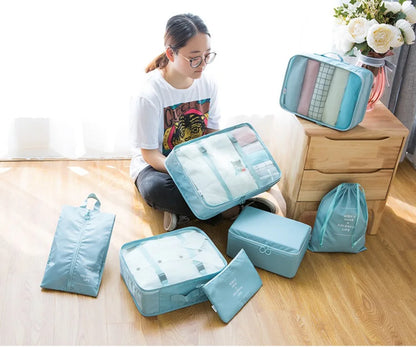 7-Piece Travel Organizer Bag Set – Packing Cubes for Clothes, Shoes & Accessories | Lightweight, Foldable & Multi-Purpose