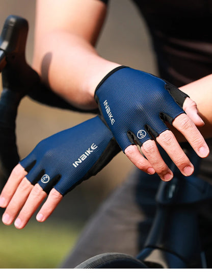 INBIKE Half Finger Cycling Gloves – Breathable, Shock-Absorption MTB Gloves