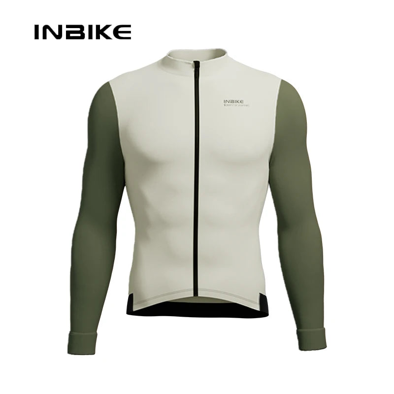 INBIKE Men’s Winter Cycling Jersey – Fleece, Reflective, Full Zippe