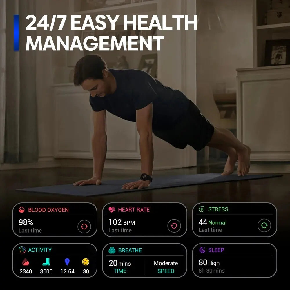 Zeblaze Stratos 3 PRO Smartwatch – 1.43” AMOLED, GPS, Bluetooth Calls, Fitness Tracker