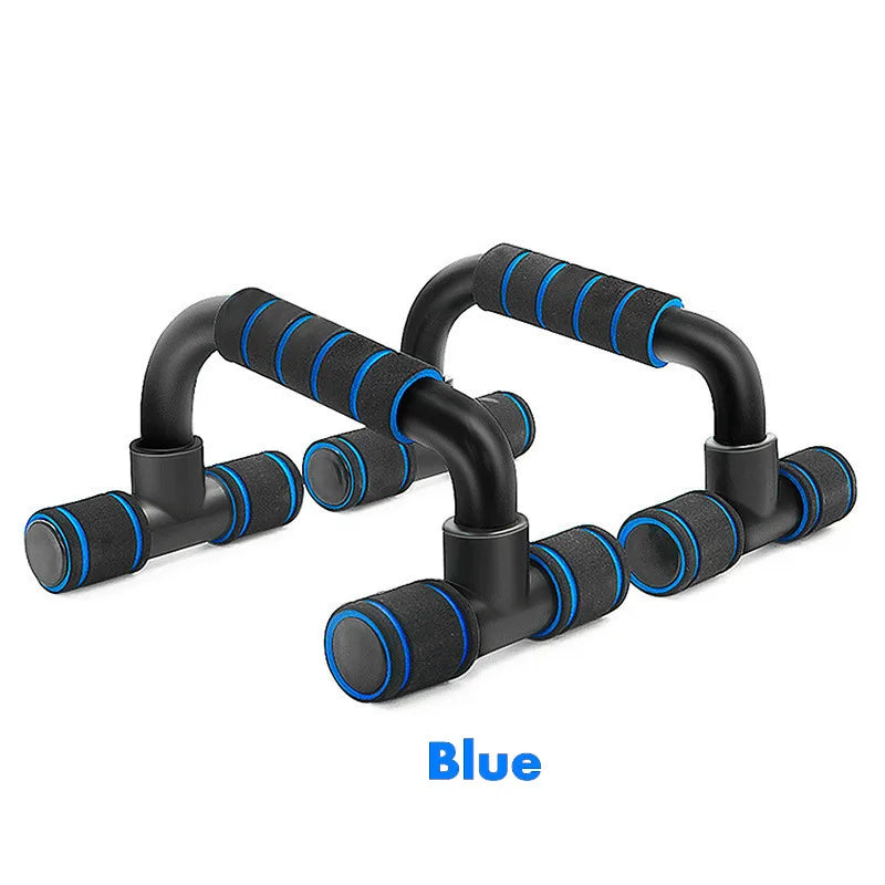 1 Pair U-Shaped Push-Up Bars with Hand Sponge Grip – Home Gym Strength Training