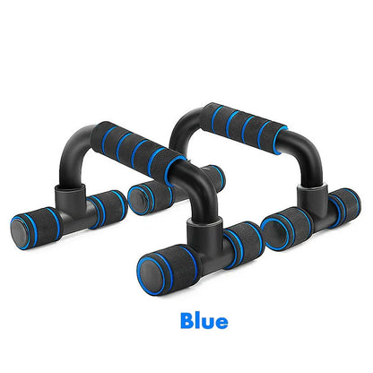 1 Pair U-Shaped Push-Up Bars with Hand Sponge Grip – Home Gym Strength Training