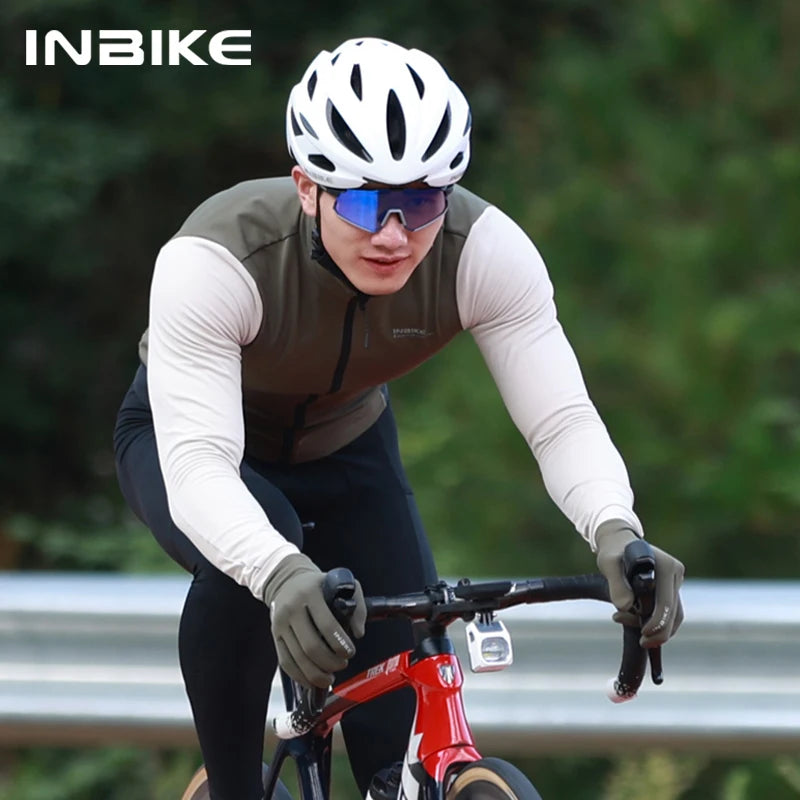 INBIKE Men’s Winter Cycling Jersey – Fleece, Reflective, Full Zippe