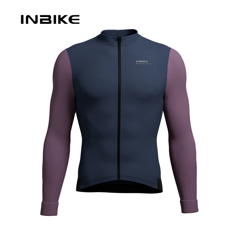 INBIKE Men’s Winter Cycling Jersey – Fleece, Reflective, Full Zippe
