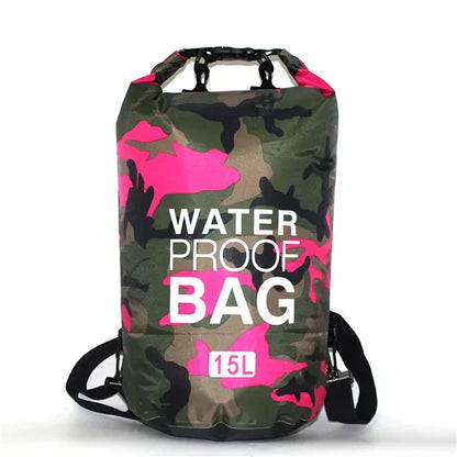 Leaftour Waterproof Dry Bag – Camouflage PVC Rafting, Diving & Outdoor Backpack (2-30L)