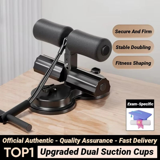 Abdominal Sit-Up Equipment with Suction Cups & Adjustable Ankle Support