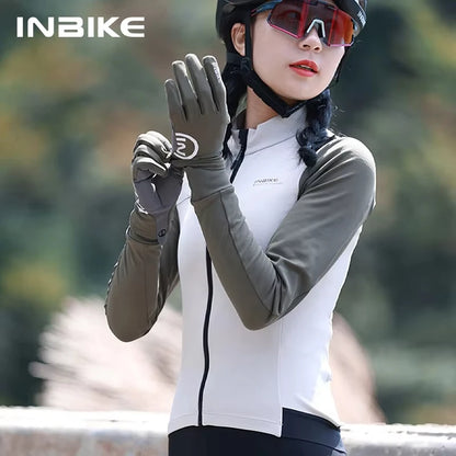 INBIKE Women’s Winter Cycling Jersey – Long Sleeve Fleece, Windproof & Reflective