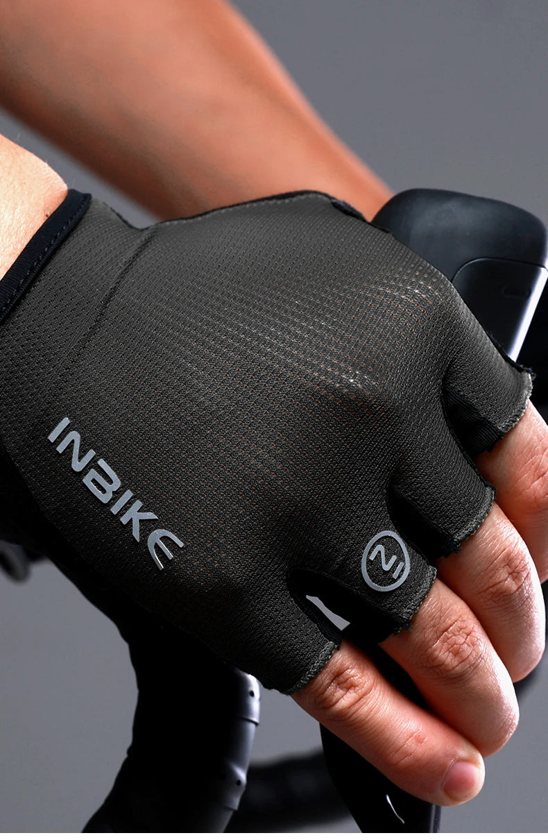 INBIKE Half Finger Cycling Gloves – Breathable, Shock-Absorption MTB Gloves