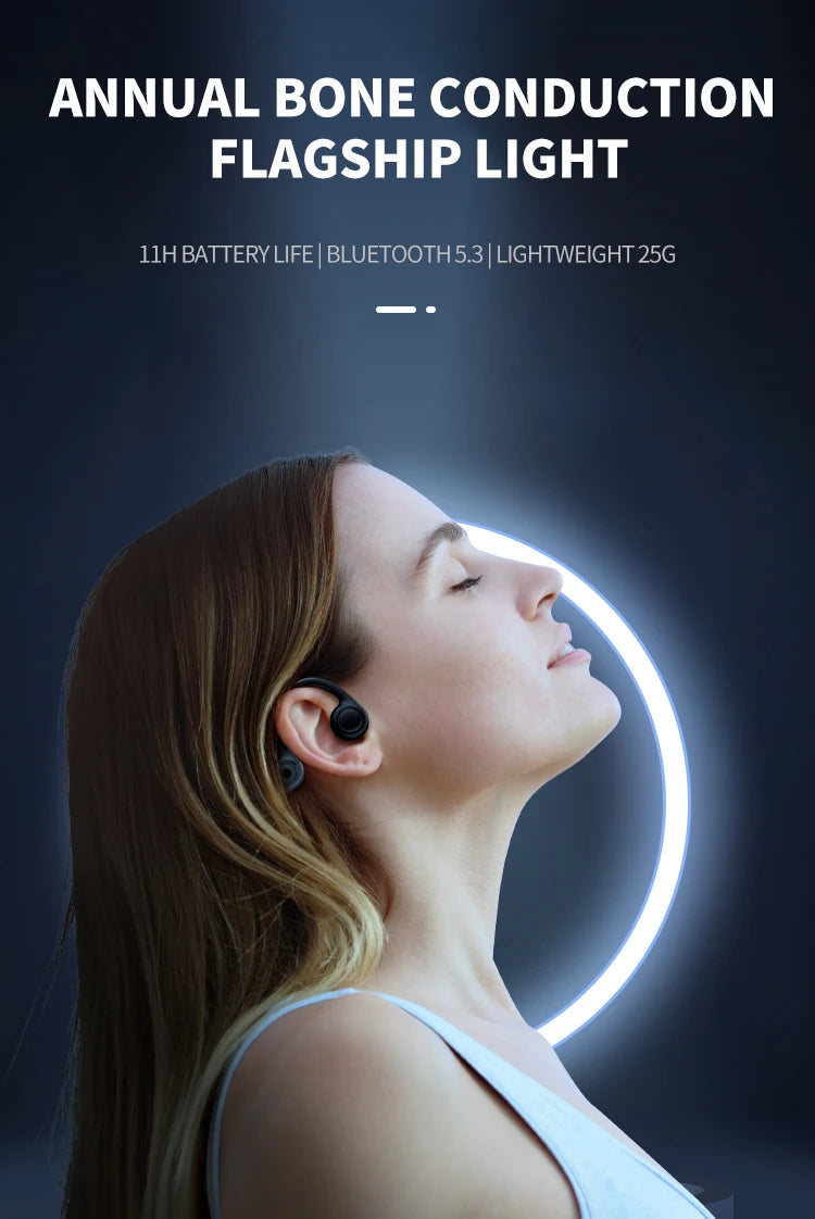 Xiaomi Mijia Bone Conduction Wireless Earphones – Bluetooth 5.3, Waterproof, Sports Headset with Mi